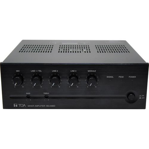 TOA | Amplifier/Mixer 480W
Mic/tel/Aux/PGM 5 Inp.