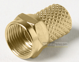 TRISTATE | Connector F Twist-On RG6 Gold 10 Pk