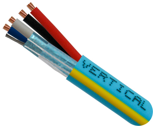 Vertical Cable | 22/2 +18/2  Shielded Stranded,Teal 1000ft 