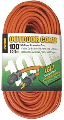 Prime Wire &amp; CAble | Extension
Cord 100 Ft Outdoor Orange
16/3AWG