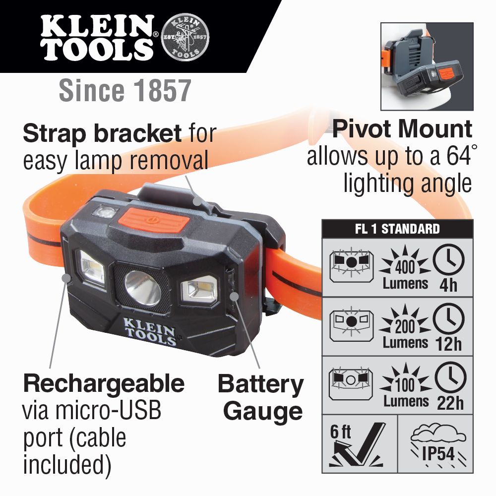 Klein Tools | Flashlight Headlamp Rechargabl