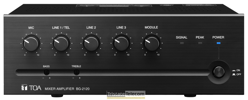 TOA | Amplifier/Mixer 120W Mic/tel/Aux/PGM Inp