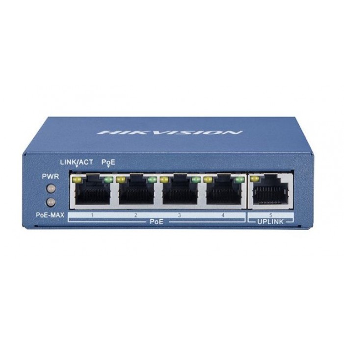 HIKVISION | Switch 4 Port
Gigabit PoE, 1 Uplink,1SFP 60W
L2 Unmanaged