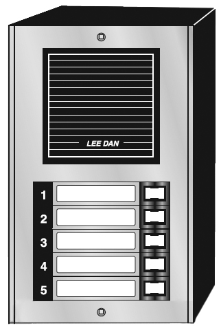 LEEDAN | Door Panel 5 Button Auminum Surface Moun