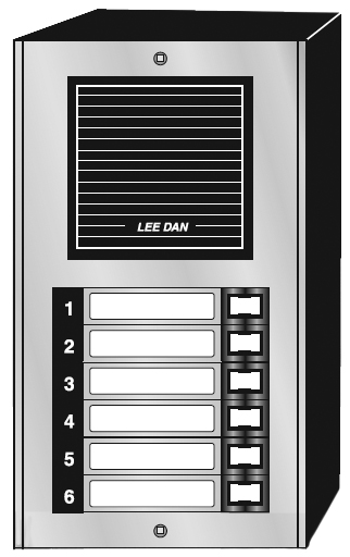 LEEDAN | Door Panel 6 Button Aluminum Surface Mou
