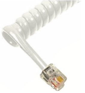 GOCABLES | 4 COND HANDSET CORD
25&#39; WHITE