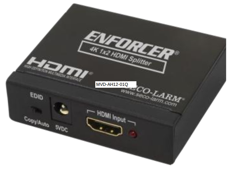 Seco Larm | HDMI Splitter 1X2
4K 3D Video