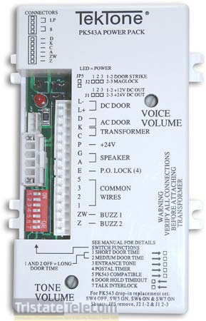 TEKTONE | Amplifier For 3 4 5 Wire Intercom System