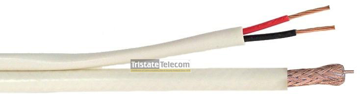 LIONBEAM | Cable RG59 W/18/2
PVC 500&#39; RIB White