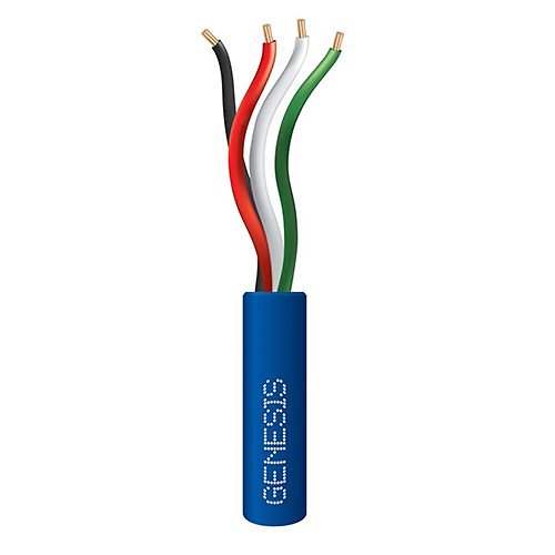 GENESIS CABLE | Cable 22/4 SOL 500&#39; Blue CMR Coil Pack