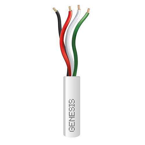 GENESIS CABLE | Cable 22/4 STR
Riser 1000&#39; PB White
