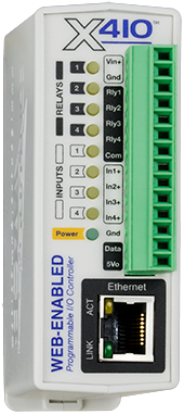 Control By Web | Web Relay POE
4 Digital Inputs, 4 Relays, up
to 16 1-Wire sensors w/
built-in web-server 4-26VDC