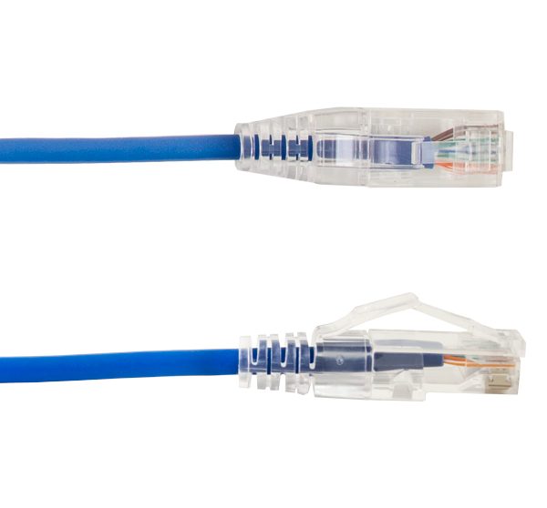 Vertical Cable | Patch Cord CAT 6A Slim Boot 3&#39; Blue