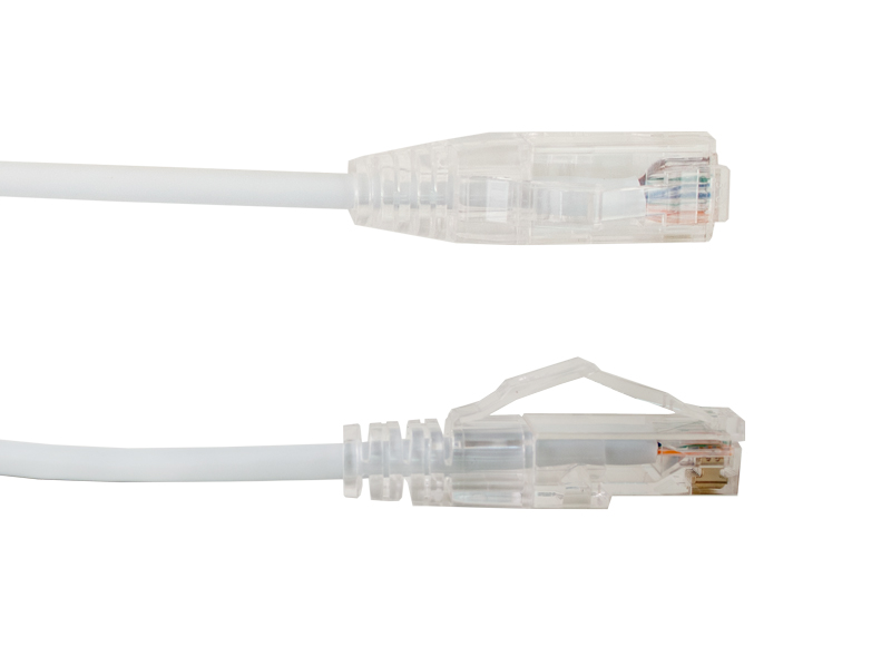 Vertical Cable | Patch Cord CAT 6A Slim Boot 3&#39; White