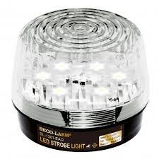 Seco Larm | Strobe Light,
6&lt;tilde&gt;12VDC, Clear
