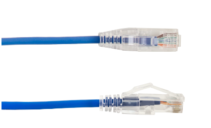 Vertical Cable | Patch Cord CAT 6A Slim Boot 7&#39; Blue