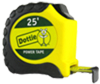 Tape Measure 25&#39; Yellow Rubber grip