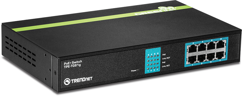 TRENDNET | Switch 8 Port Gigabit PoE+ 110Watt Rackmount