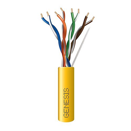 GENESIS CABLE | Cable Cat 5e 4 PR 1000&#39; PVC Yellow RLBX
